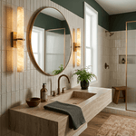 Aluna Alabaster Bar Wall Sconce in Brushed Brass