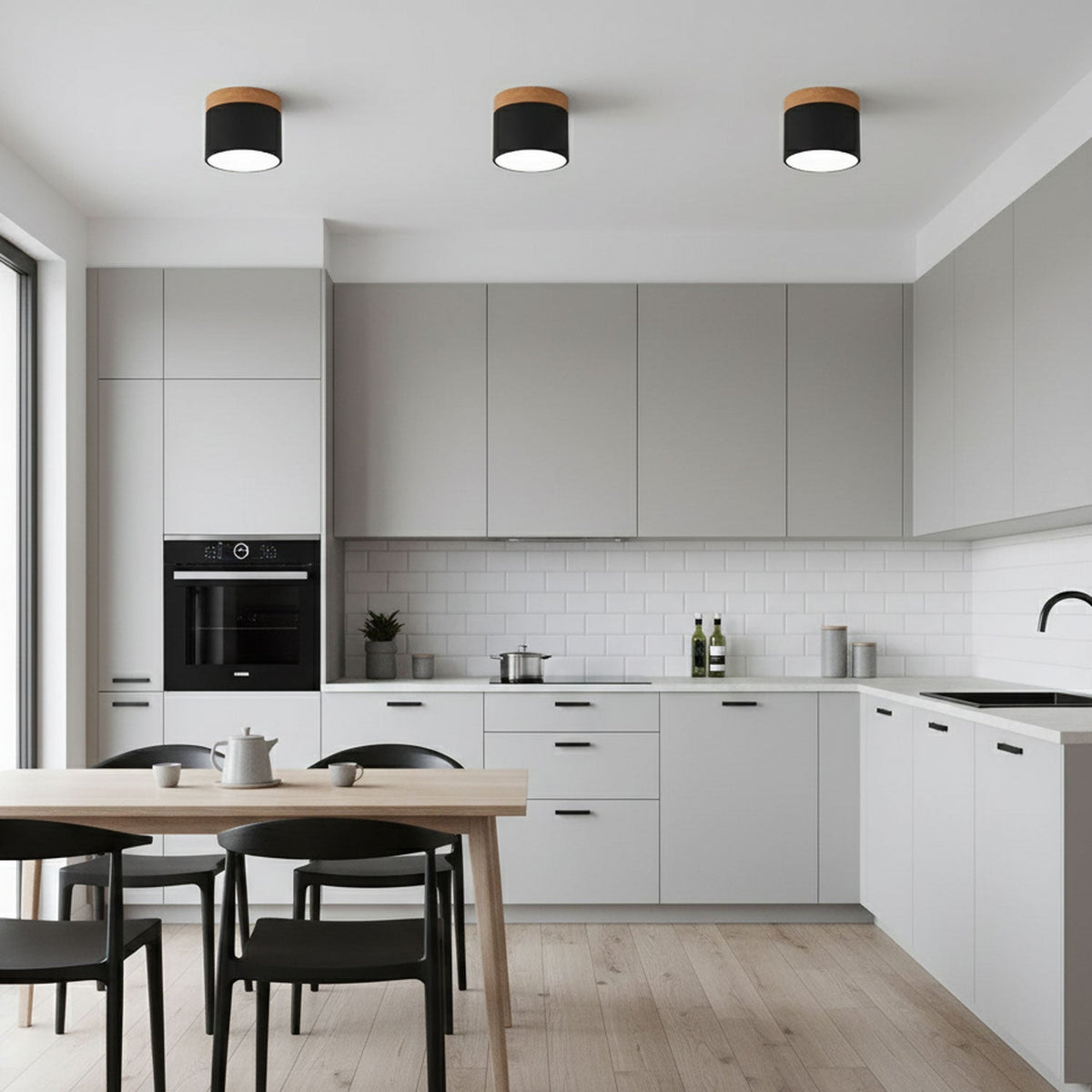 Alva Wooden Surface Downlight – Scandinavian Minimalist Ceiling Lamp