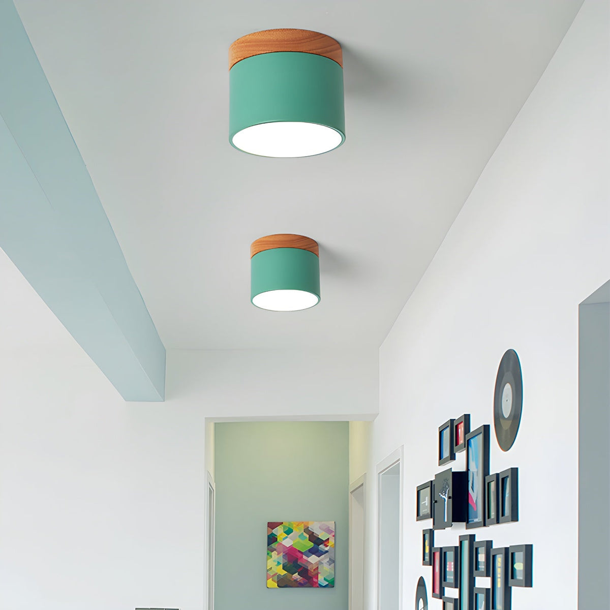 Alva Wooden Surface Downlight – Scandinavian Minimalist Ceiling Lamp