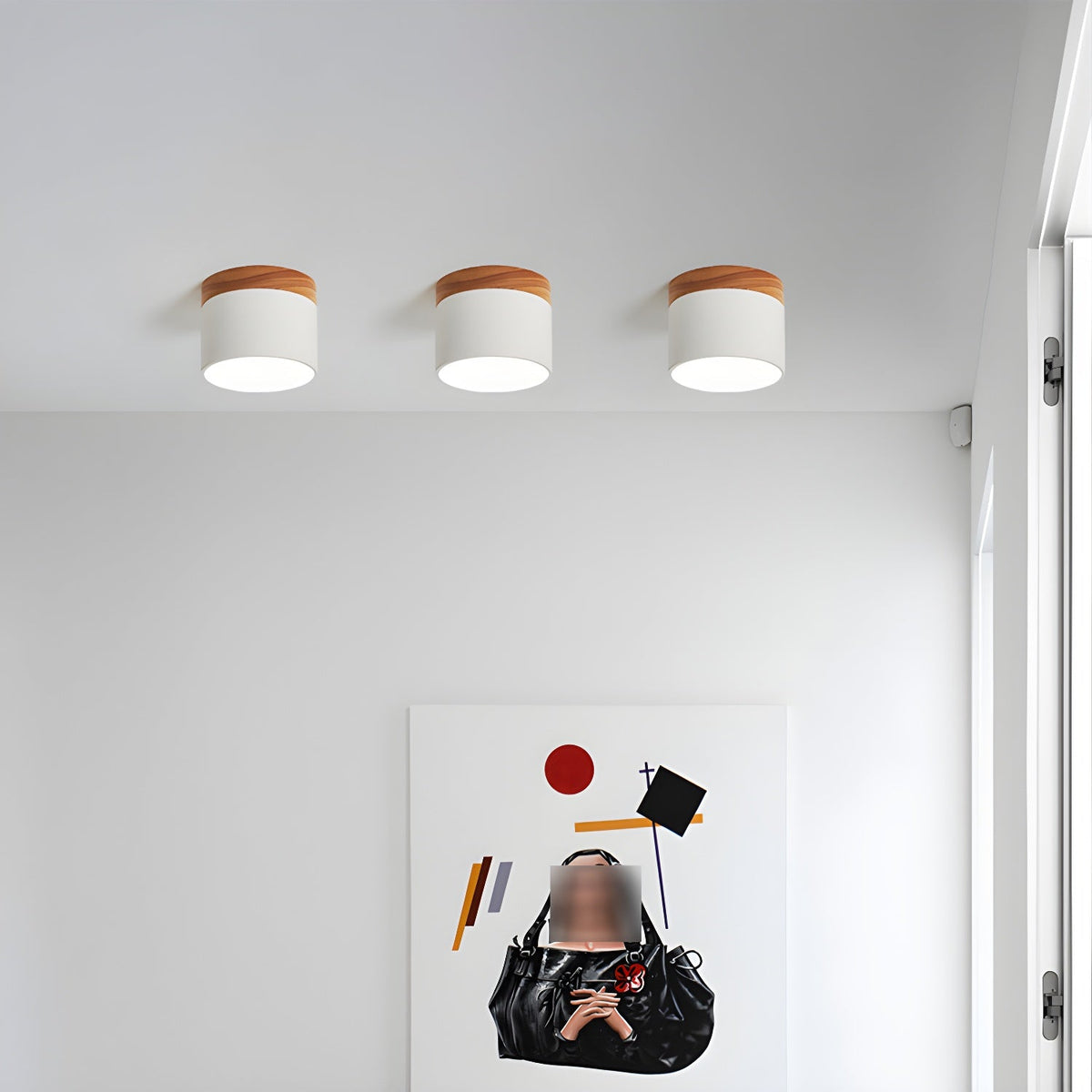 Alva Wooden Surface Downlight – Scandinavian Minimalist Ceiling Lamp