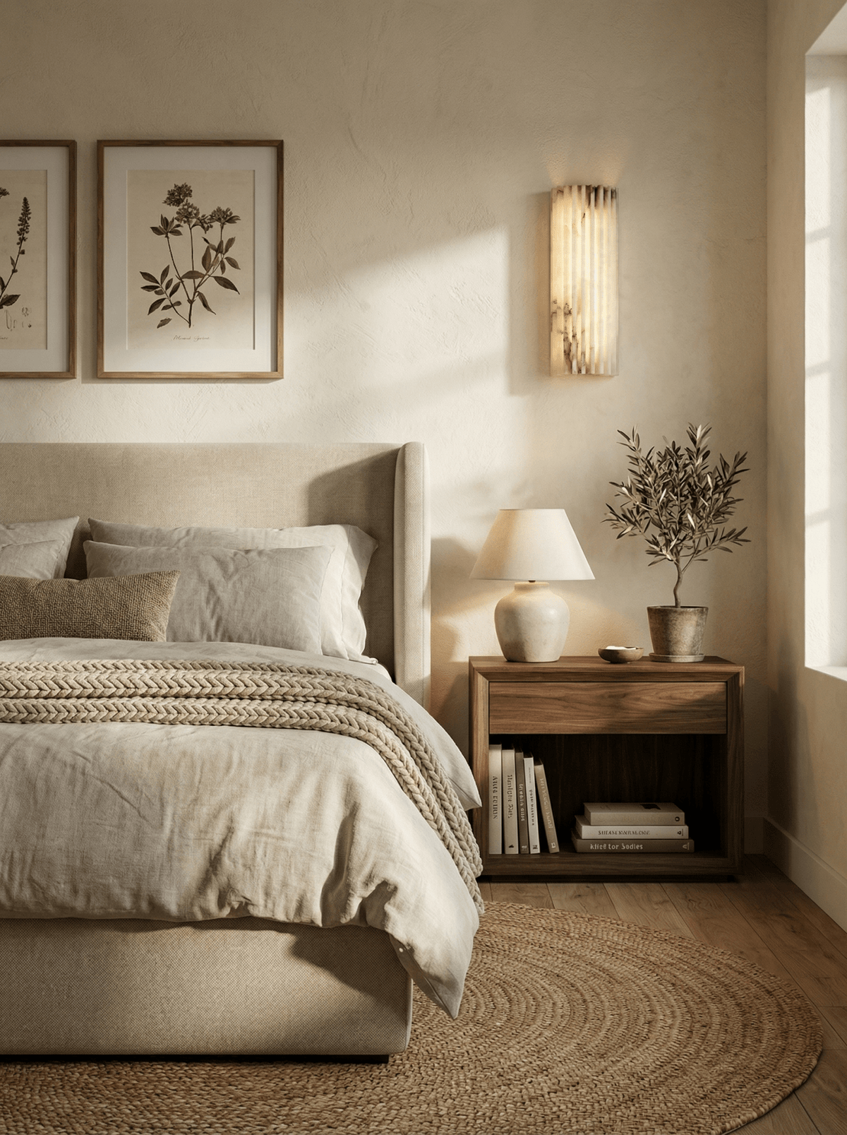 Alvia Alabaster Wall Sconce — Natural Stone LED Wall Light