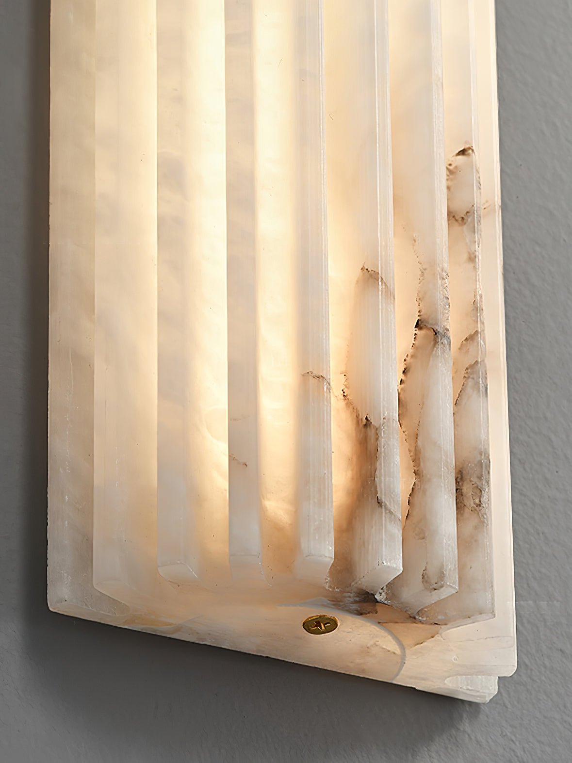 Alvia Alabaster Wall Sconce — Natural Stone LED Wall Light