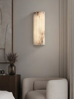 Alvia Alabaster Wall Sconce — Natural Stone LED Wall Light