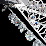 Amaca Crystal LED Linear Pendant Light, Modern Minimalist Chandelier