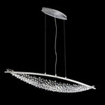 Amaca Crystal LED Linear Pendant Light, Modern Minimalist Chandelier