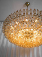 Amber Sorrento Multi-Tier Glass Chandelier, 59-Inch Wide Statement Lighting