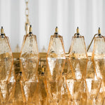 Amber Sorrento Multi-Tier Glass Chandelier, 59-Inch Wide Statement Lighting