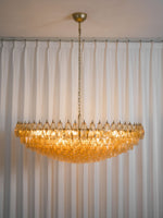 Amber Sorrento Multi-Tier Glass Chandelier, 59-Inch Wide Statement Lighting