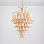 Amber Cloud Glass Petal Chandelier – Modern Designer Hanging Light