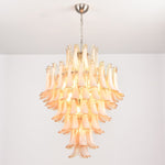 Amber Cloud Glass Petal Chandelier – Modern Designer Hanging Light