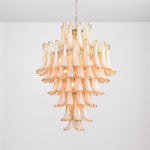 Amber Cloud Glass Petal Chandelier – Modern Designer Hanging Light