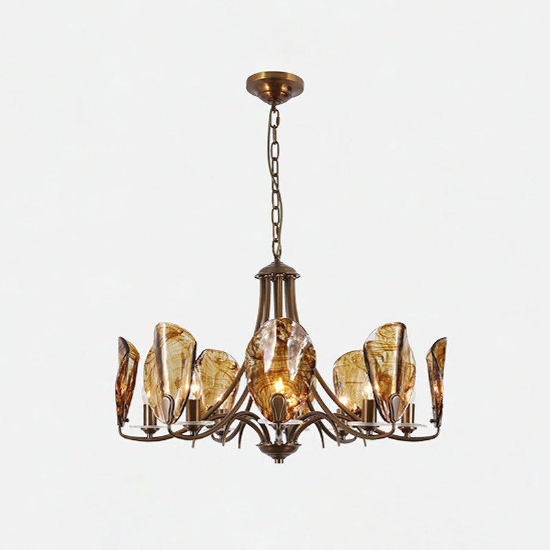 amber-shell-chandelier