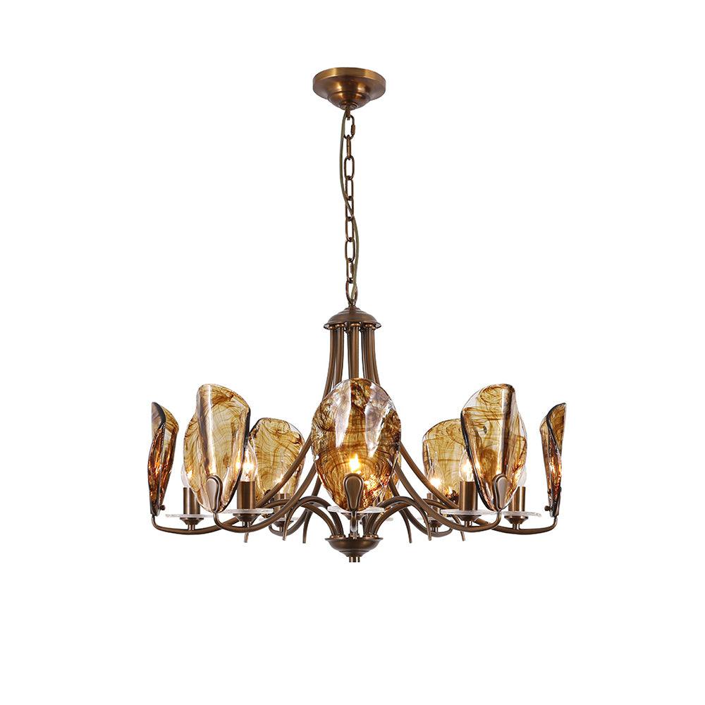 amber-shell-chandelier