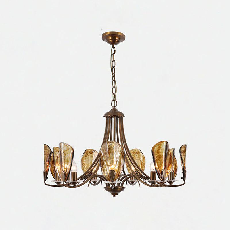 amber-shell-chandelier
