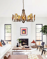 amber-shell-chandelier