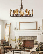 amber-shell-chandelier