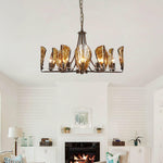 amber-shell-chandelier
