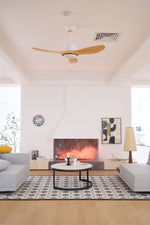 Amelia Ceiling Fan — Sculpted ABS Blades, DC Motor, 42-52 Inch