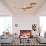 Amelia Ceiling Fan — Sculpted ABS Blades, DC Motor, 42-52 Inch