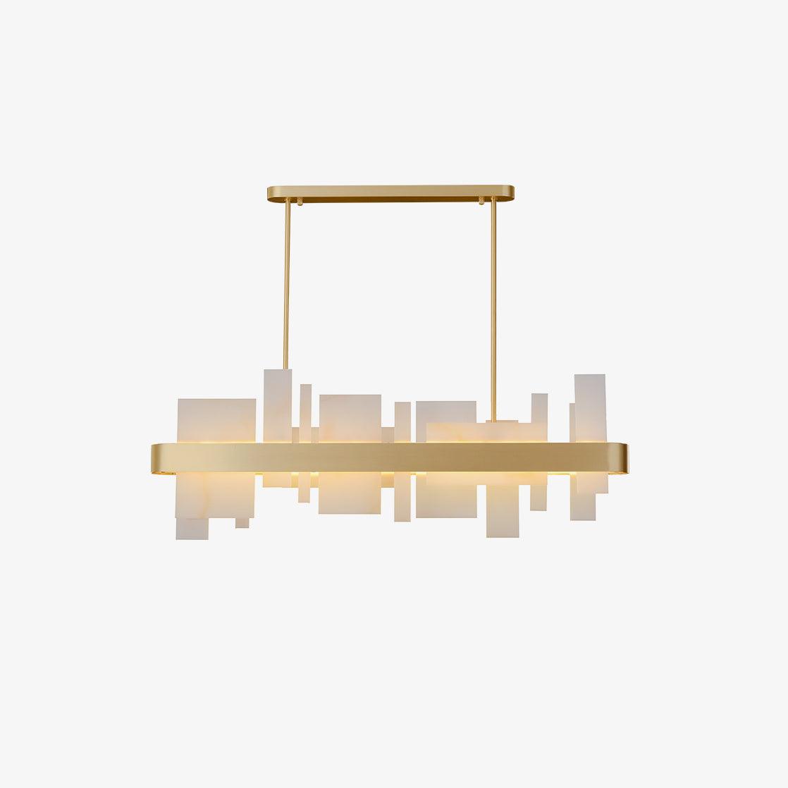 Amelie Brass and Acrylic LED Chandelier for Dining Room and Living Space
