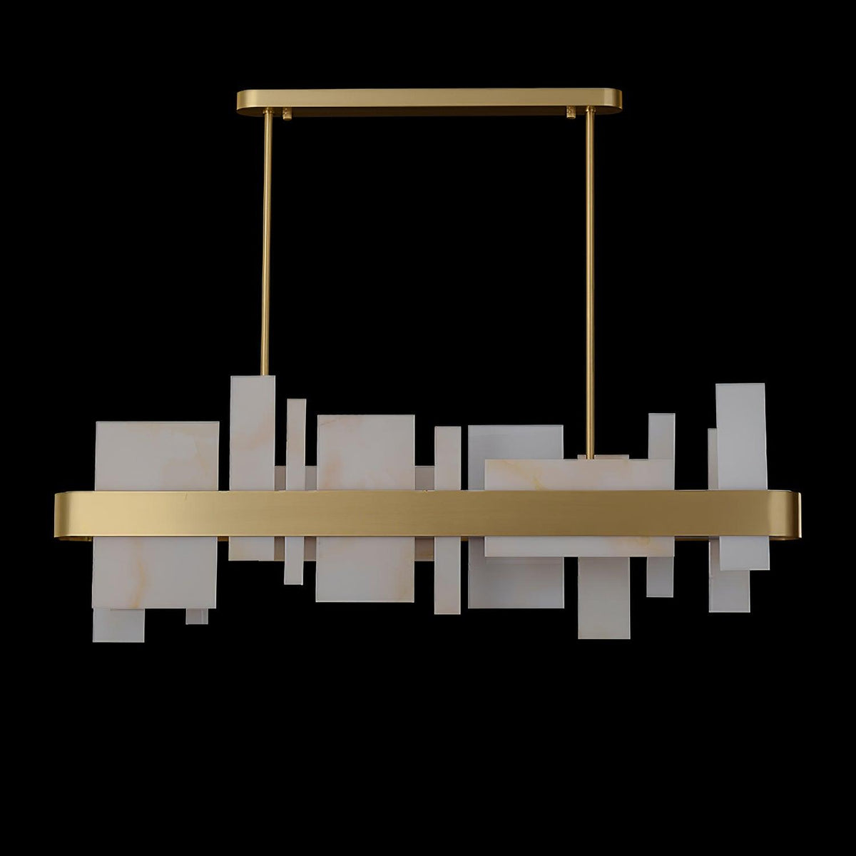 Amelie Brass and Acrylic LED Chandelier for Dining Room and Living Space