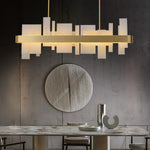 Amelie Brass and Acrylic LED Chandelier for Dining Room and Living Space