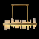 Amelie Brass and Acrylic LED Chandelier for Dining Room and Living Space