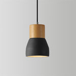 Andenon Cement Pendant Light – Modern Minimalist Wood & Concrete Hanging Lamp