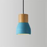 Andenon Cement Pendant Light – Modern Minimalist Wood & Concrete Hanging Lamp