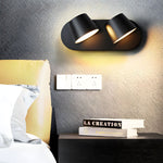 Lumina 360° Adjustable Plug-In LED Wall Sconce in Black or White