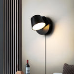 Lumina 360° Adjustable Plug-In LED Wall Sconce in Black or White