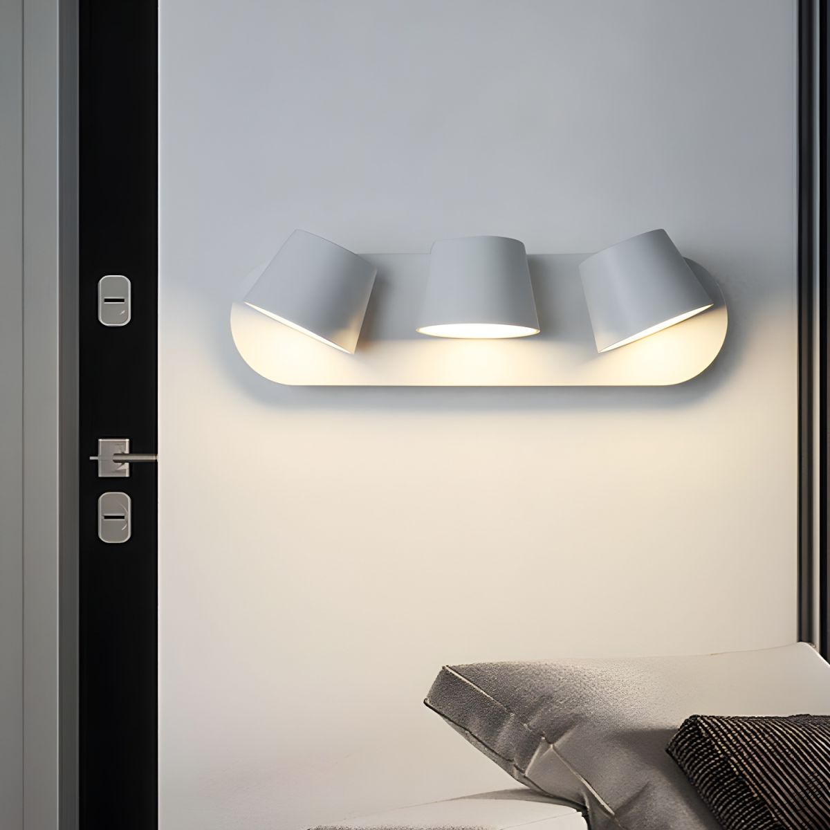 Lumina 360° Adjustable Plug-In LED Wall Sconce in Black or White