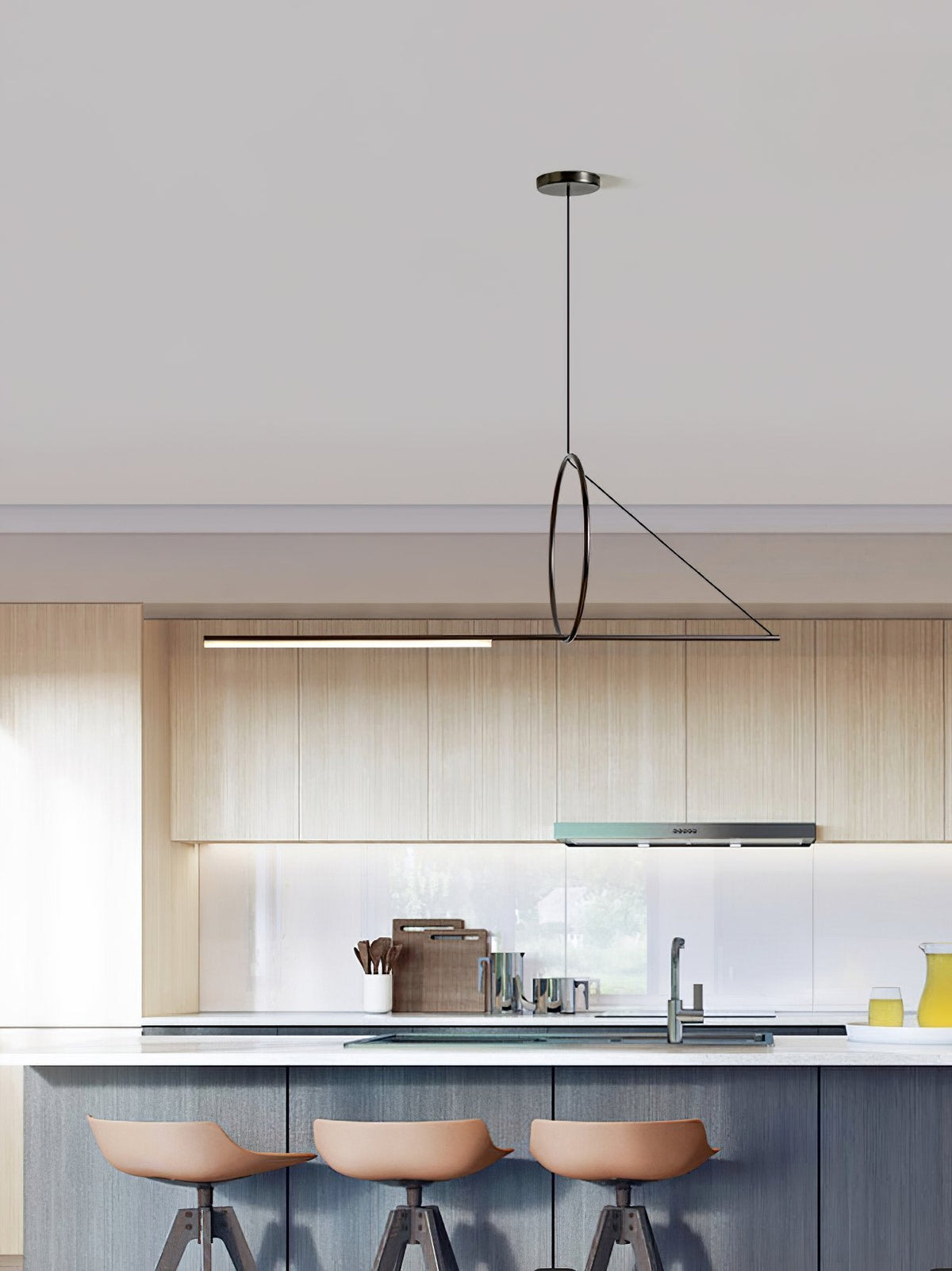 Angled Linear Pendant Light