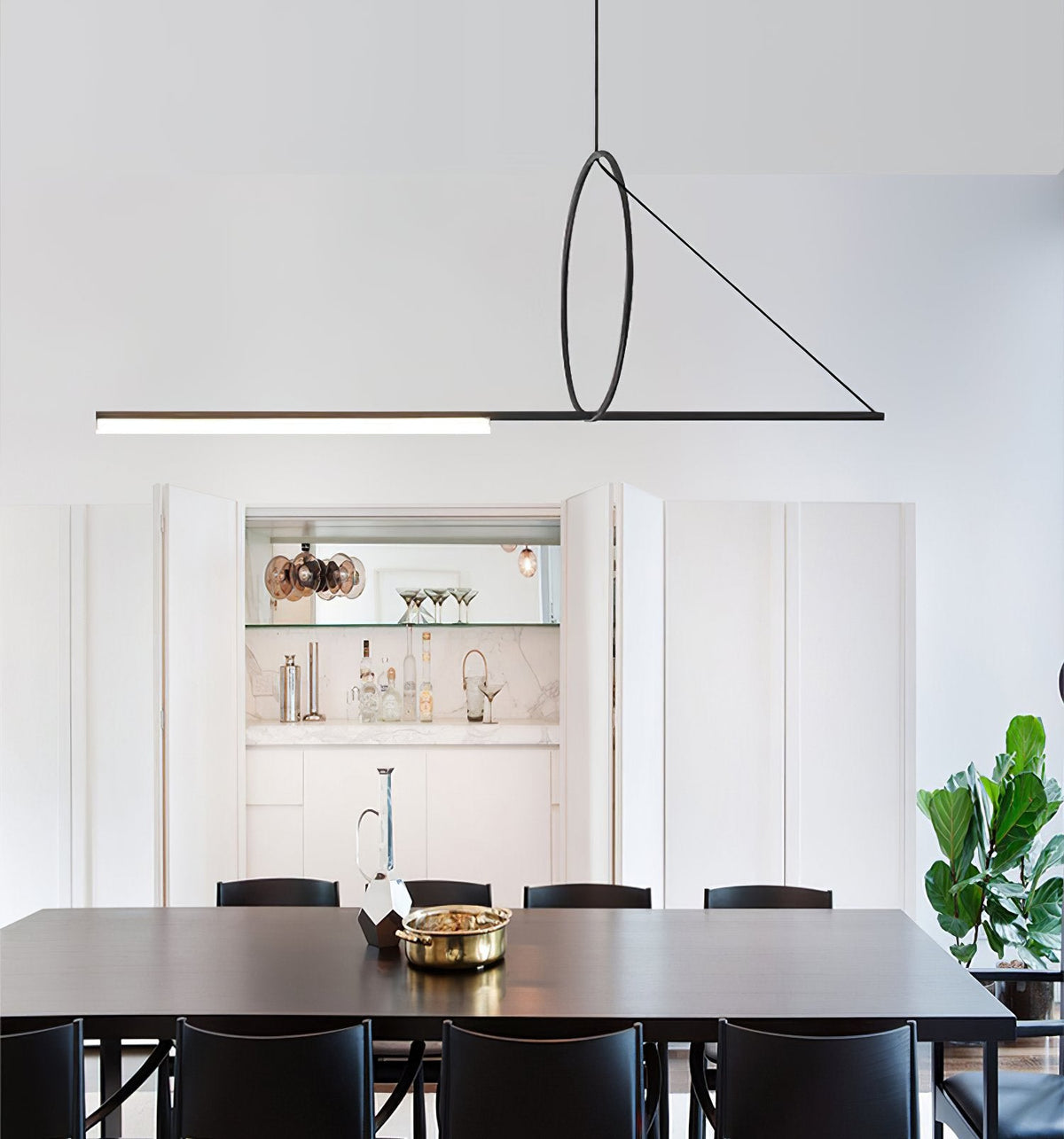 Angled Linear Pendant Light
