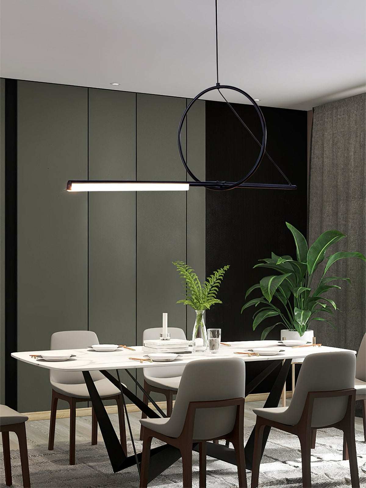 Angled Linear Pendant Light