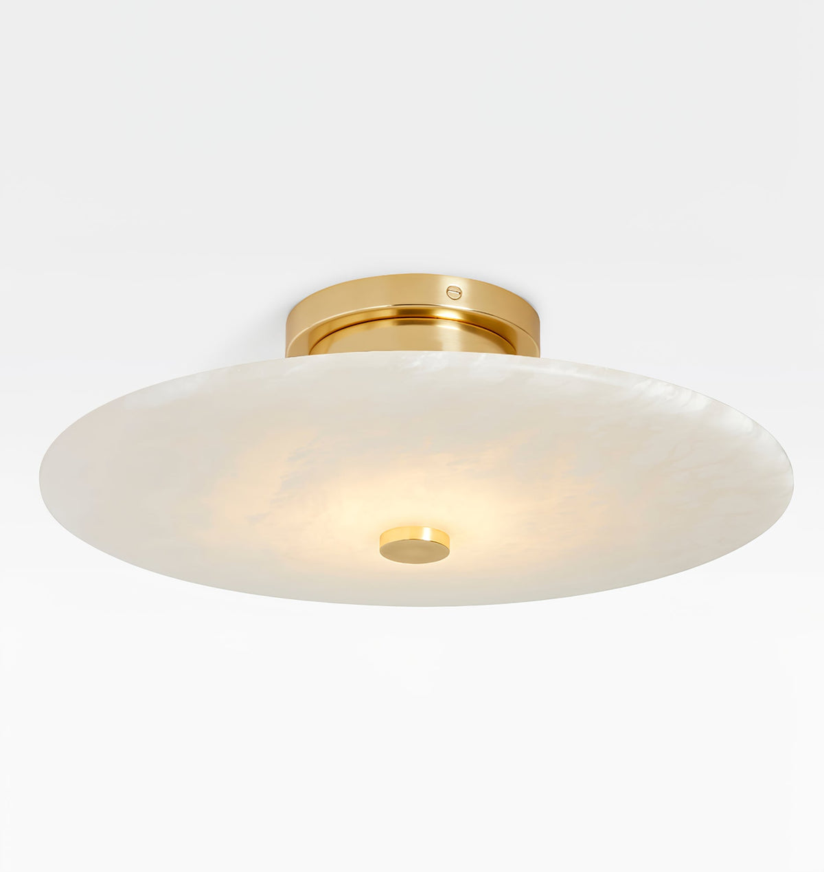 Ankeny Alabaster Wall Sconce in Brass or Black – Hand-Carved Stone LED Wall Light