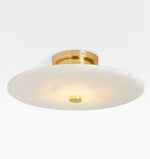 Ankeny Alabaster Wall Sconce in Brass or Black – Hand-Carved Stone LED Wall Light