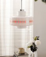 Anna Geometric Glass Pendant Light with Chrome Finish