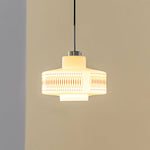 Anna Geometric Glass Pendant Light with Chrome Finish