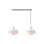 Anna Geometric Glass Pendant Light with Chrome Finish
