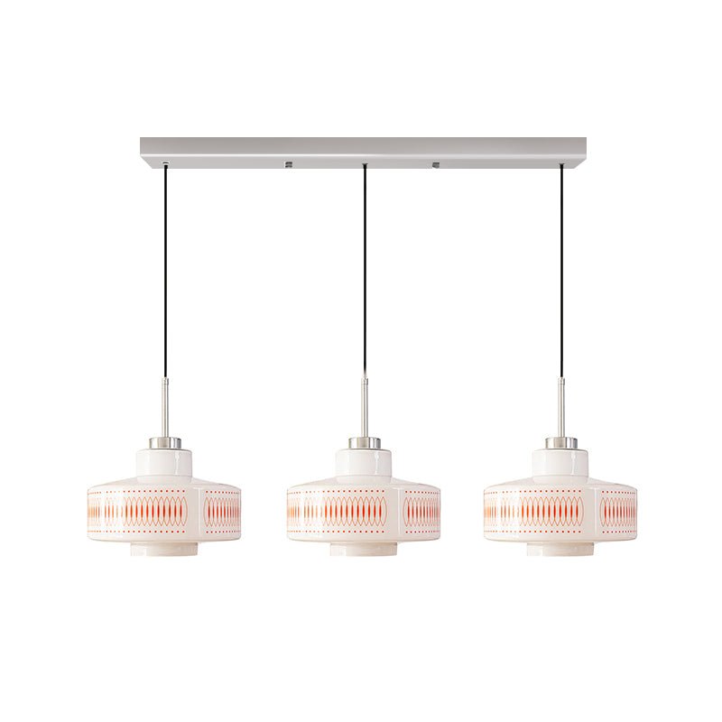 Anna Geometric Glass Pendant Light with Chrome Finish