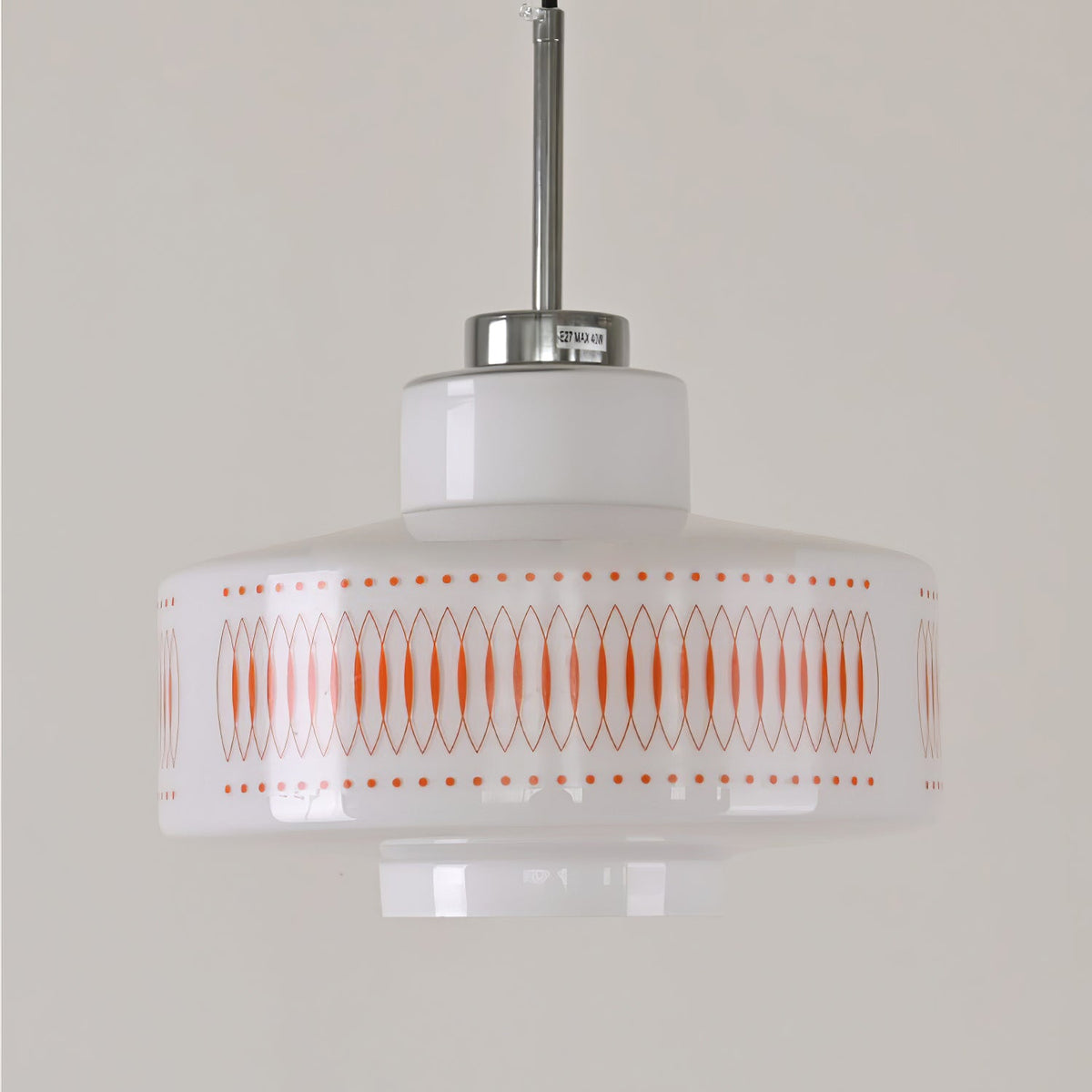 Anna Geometric Glass Pendant Light with Chrome Finish