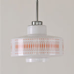 Anna Geometric Glass Pendant Light with Chrome Finish