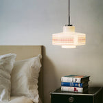 Anna Geometric Glass Pendant Light with Chrome Finish