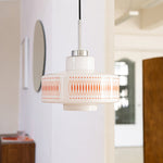 Anna Geometric Glass Pendant Light with Chrome Finish