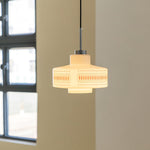 Anna Geometric Glass Pendant Light with Chrome Finish