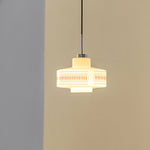 Anna Geometric Glass Pendant Light with Chrome Finish