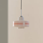 Anna Geometric Glass Pendant Light with Chrome Finish