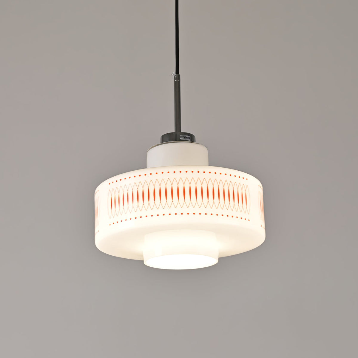 Anna Geometric Glass Pendant Light with Chrome Finish