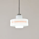 Anna Geometric Glass Pendant Light with Chrome Finish